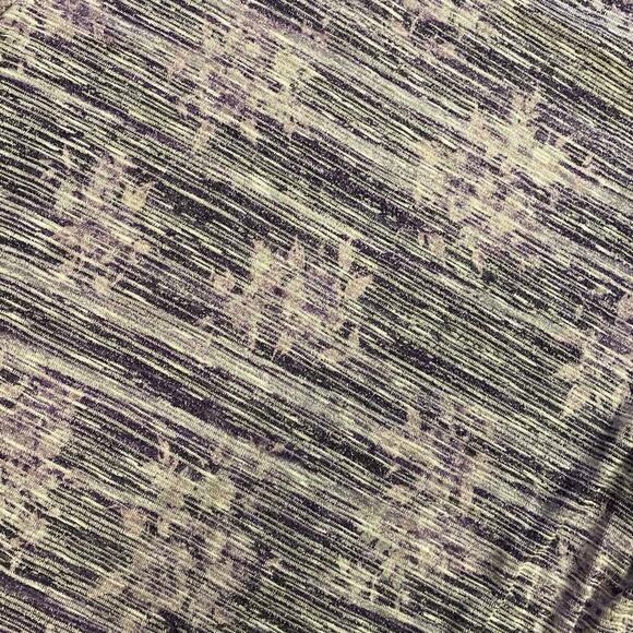 Weekends By Chico's 3 Metallic Purple Long Sleeve Holiday Seasonal Floral Blouse - Picture 10 of 10